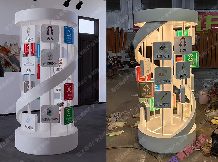 展厅垃圾分类翻转牌